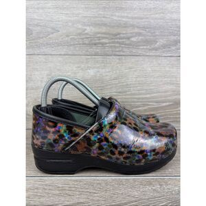 Dansko Professional Women’s Sz 7.5-8/EU 38 Iridescent Multi Leopard Leather Clog